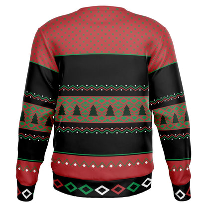 White and Red Wine Christmas Sweatshirt