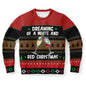 White and Red Wine Christmas Sweatshirt