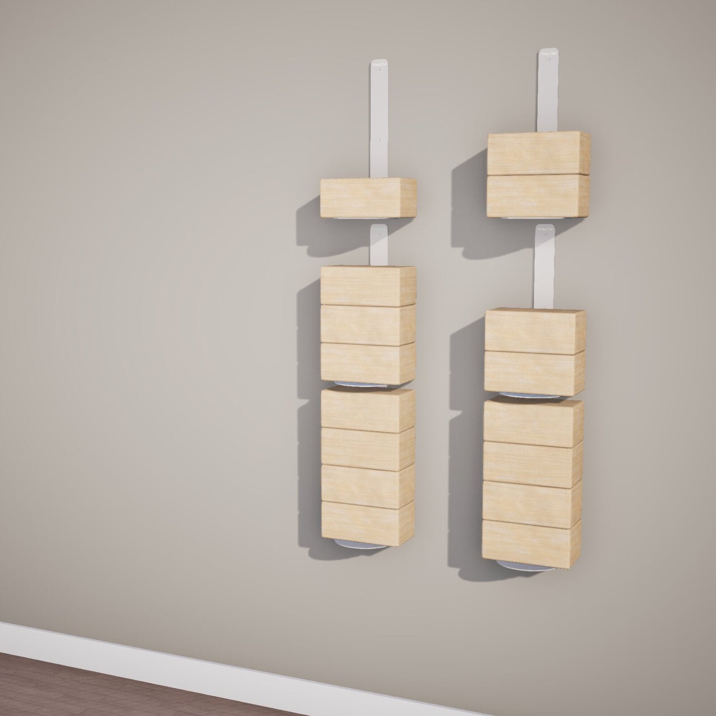 Yoke Yoga Block Wall Bracket | White