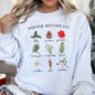 Winter Botanicals, Holly, Poinsettia Christmas Sweatshirt
