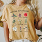 Winter Botanicals, Holly, Poinsettia, Pine Tree, Comfort Colors Tshirt