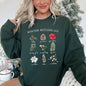 Winter Botanicals Holly Poinsettia Christmas Sweatshirt