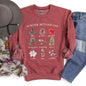 Winter Botanicals Holly Poinsettia Christmas Sweatshirt