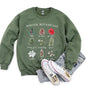 Winter Botanicals Holly Poinsettia Christmas Sweatshirt