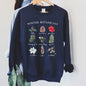 Winter Botanicals Holly Poinsettia Christmas Sweatshirt