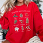 Winter Botanicals Holly Poinsettia Christmas Sweatshirt