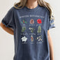 Winter Botanicals, Holly, Poinsettia, Pine Tree, Comfort Colors Tshirt