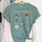 Winter Botanicals, Holly, Poinsettia, Pine Tree, Comfort Colors Tshirt