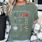 Winter Botanicals, Holly, Poinsettia, Pine Tree, Comfort Colors Tshirt