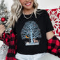 Winter Tree Filled With Animals, Christmas, Deer, Owl Super Soft Tshirt