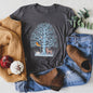 Winter Tree Filled With Animals, Christmas, Deer, Owl Super Soft Tshirt
