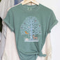 Winter Tree Filled With Animals, Christmas, Deer, Owl, Comfort Colors Tshirt