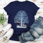 Winter Tree Filled With Animals, Christmas, Deer, Owl Super Soft Tshirt