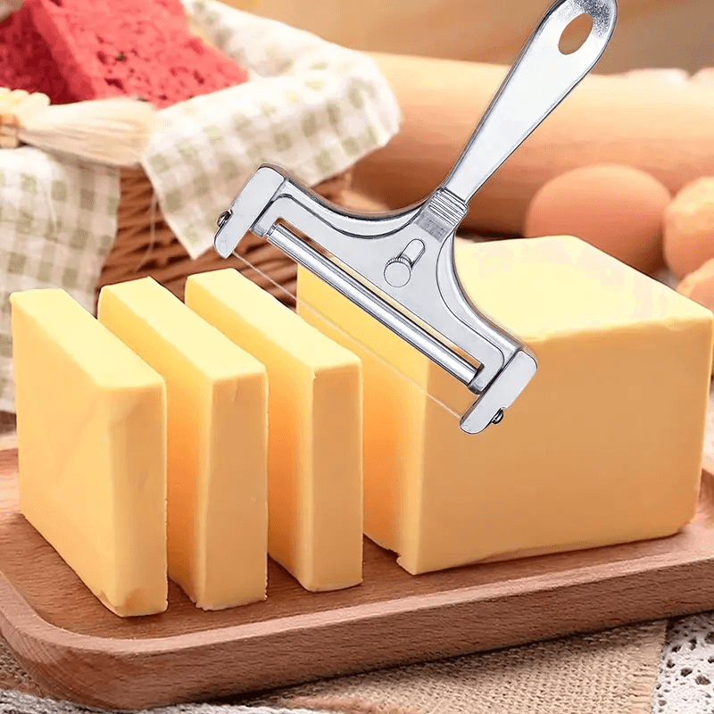 Adjustable Cheese Slicer with Wire and Rollers – Adjustable  Cutter for Perfect Slices