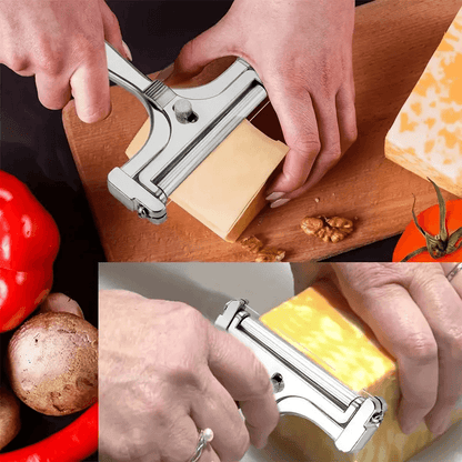 Adjustable Cheese Slicer with Wire and Rollers – Adjustable  Cutter for Perfect Slices