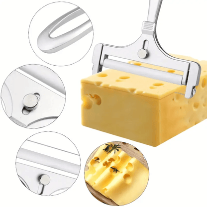 Adjustable Cheese Slicer with Wire and Rollers – Adjustable  Cutter for Perfect Slices