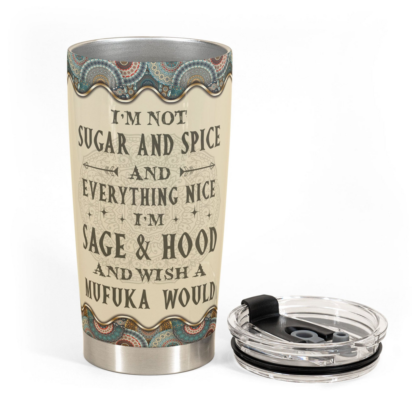 Wish A Mufuka Would Yoga - Personalized Custom 20oz Fat Tumbler Cup - Gift For Women, Yoga Lovers, Mental Health Gifts