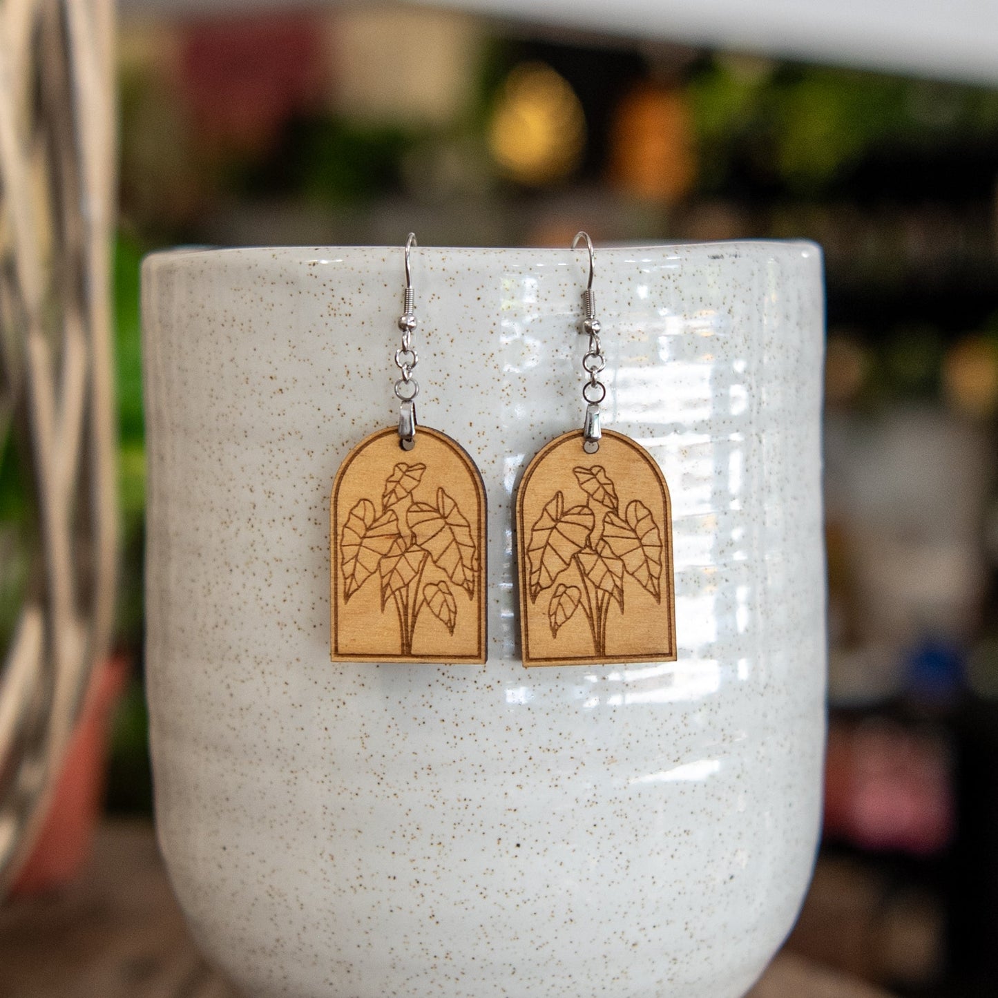 Alocasia Arched Earrings