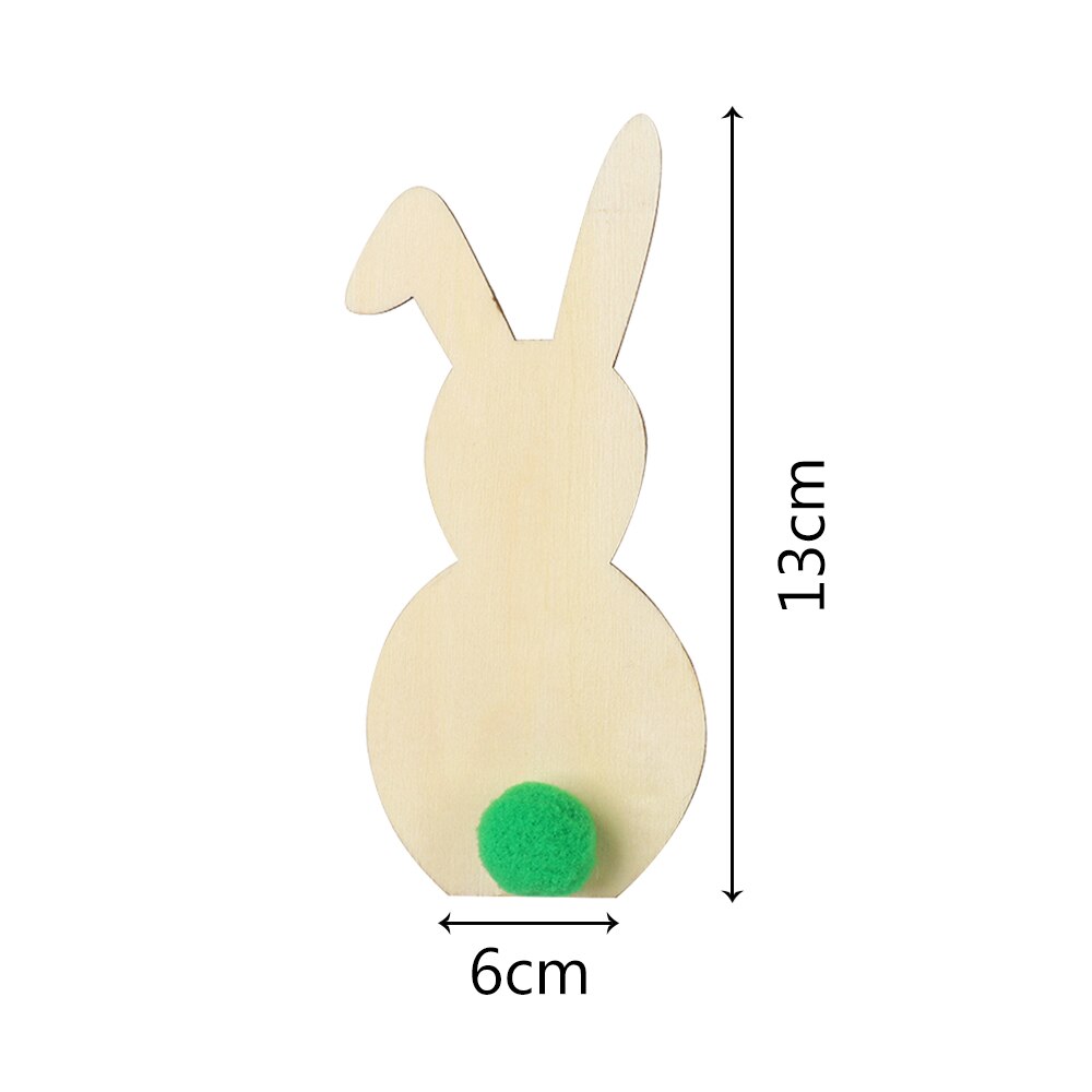 Wooden Easter Rabbit Ornaments Children's Room