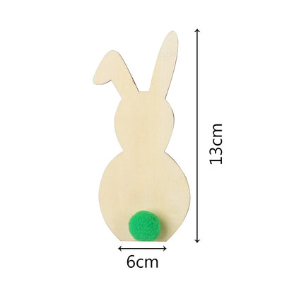 Wooden Easter Rabbit Ornaments Children's Room