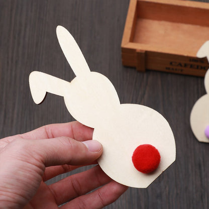 Wooden Easter Rabbit Ornaments Children's Room