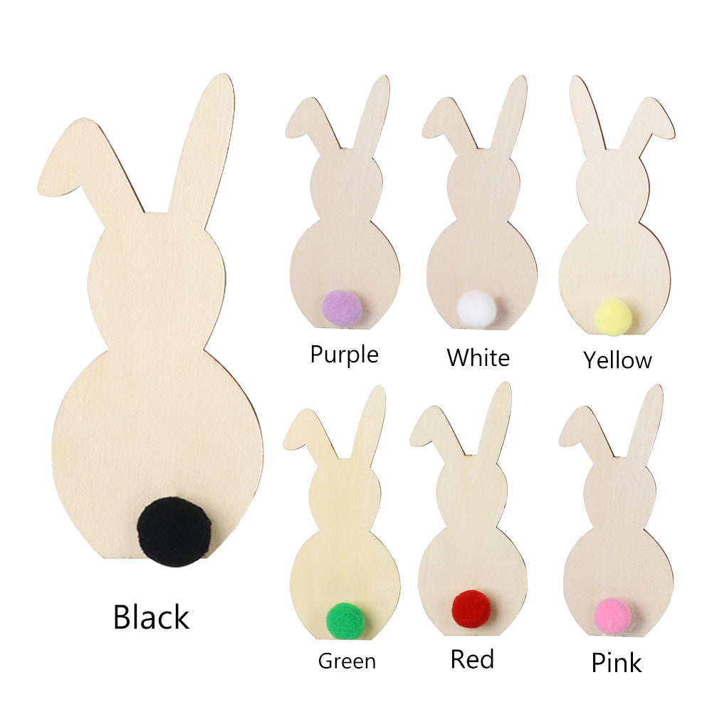 Wooden Easter Rabbit Ornaments Children's Room
