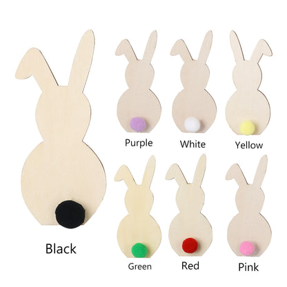 Wooden Easter Rabbit Ornaments Children's Room