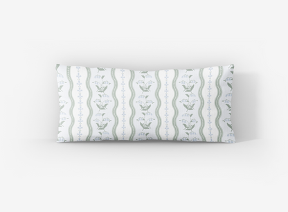 Wrapped In Lace x Nicole Speake Wavy Lily of the Valley Lumbar Pillow Cover