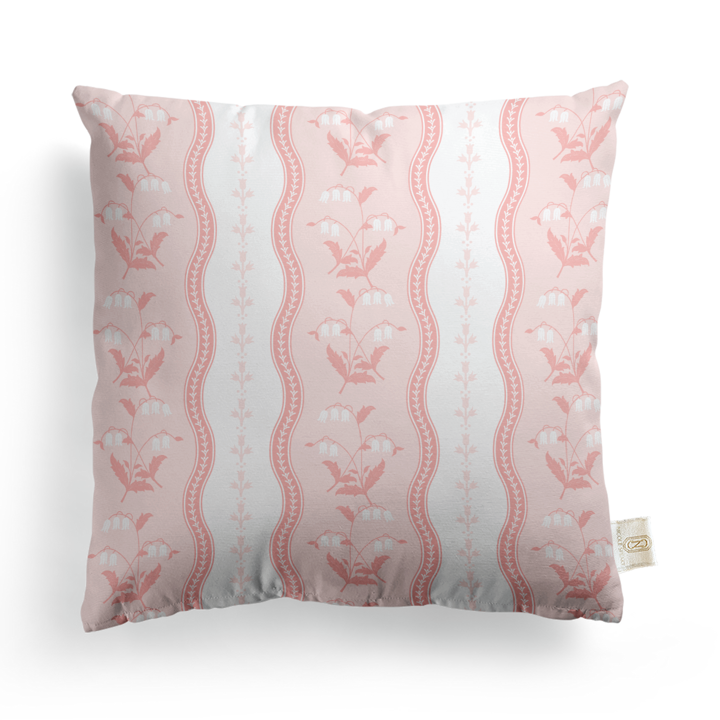 Wrapped In Lace x Nicole Speake Wavy Lily of the Valley Square Pillow Cover