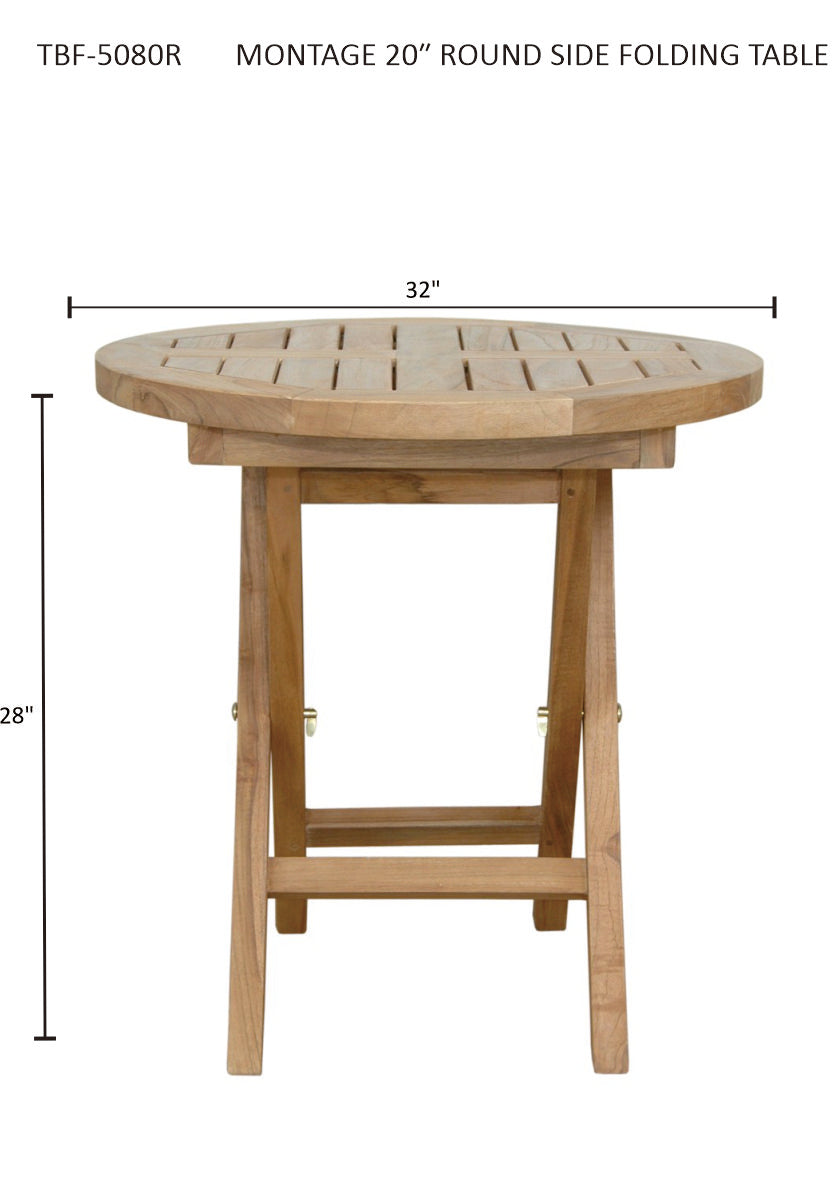 Montage 20" Round Side Folding Table