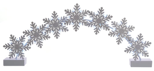 Santa's Sweet Shoppe Collection - 38" Metal Snowflake Mantel Arch