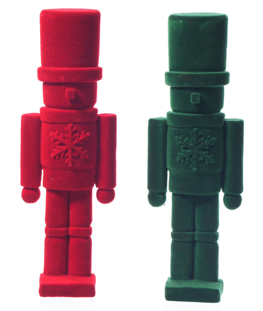 Christmas Carousel Collection - 8" Flocked Nutcracker - SET OF 2