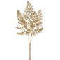 24" Sequin Fern Spray Gold