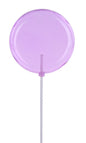 120MM LOLLIPOP W/STICK, 11.75"OAL CLEAR LAVENDER