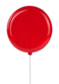 120MM LOLLIPOP W/STICK, 11.75"OAL CLEAR RED
