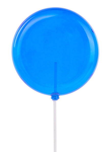 120MM LOLLIPOP W/STICK, 11.75"OAL CLEAR ROYAL BLUE