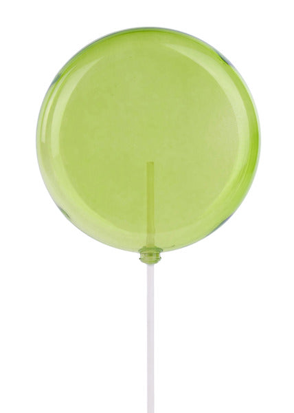 120MM LOLLIPOP W/STICK, 11.75"OAL CLEAR LIME GREEN