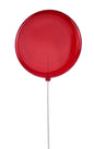 150MM LOLLIPOP W/STICK, 13.75"OAL CLEAR RED
