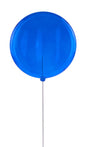 150MM LOLLIPOP W/STICK, 13.75"OAL CLEAR ROYAL BLUE
