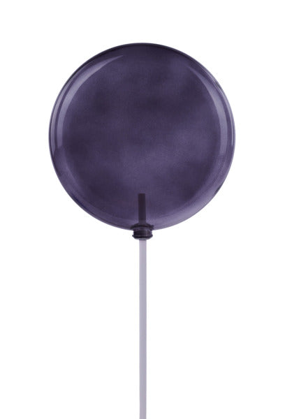 200MM LOLLIPOP W/STICK, 19" CLEAR BLACK