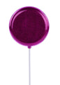 120MM GLTTR LOLLIPOP W/STICK, 11.75"OAL HOT PINK
