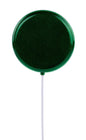 150MM GLTTR LOLLIPOP W/STICK, 13.75"OAL EMERALD GREEN