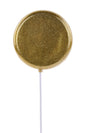 150MM GLTTR LOLLIPOP W/STICK, 13.75"OAL GOLD