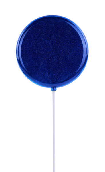 150MM GLTTR LOLLIPOP W/STICK, 13.75"OAL ROYAL BLUE