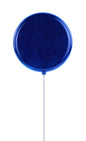 150MM GLTTR LOLLIPOP W/STICK, 13.75"OAL ROYAL BLUE