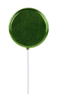 150MM GLTTR LOLLIPOP W/STICK, 13.75"OAL LIME GREEN