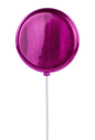 200MM GLITTER LOLLIPOP W/STICK, 19"OAL HOT PINK