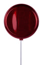 200MM GLITTER LOLLIPOP W/STICK, 19"OAL RED