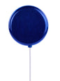 200MM GLITTER LOLLIPOP W/STICK, 19"OAL ROYAL BLUE