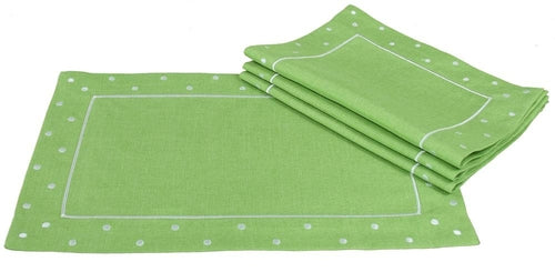 XD13015 Polka Dot Placemats,13"x19", Set of 4